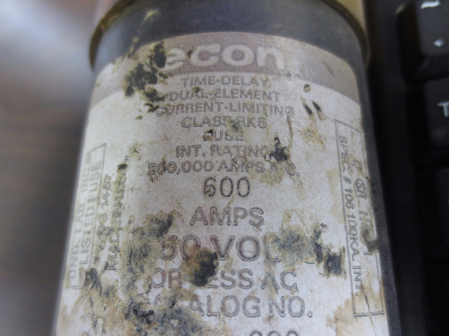 ECON ECN600 DUAL-ELEMENT TIME-DELAY FUSE - 600V, 600A1