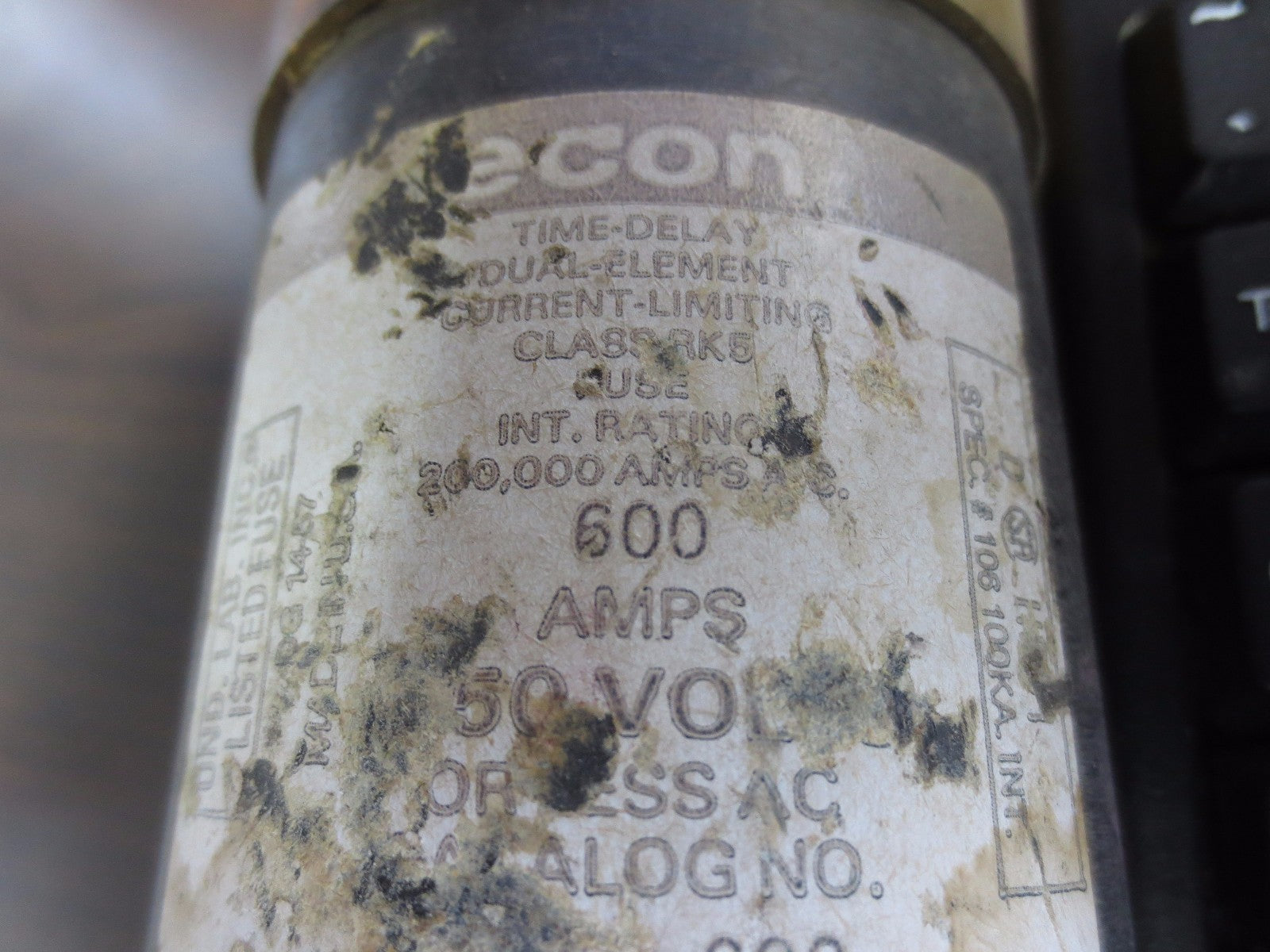 ECON ECN600 DUAL-ELEMENT TIME-DELAY FUSE - 600V, 600A1