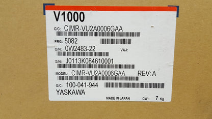 Yaskawa CIMR-VU4A0006GAA 1000 Seies Drive Compact Vector Rev A0