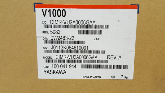 Yaskawa CIMR-VU4A0006GAA 1000 Seies Drive Compact Vector Rev A0