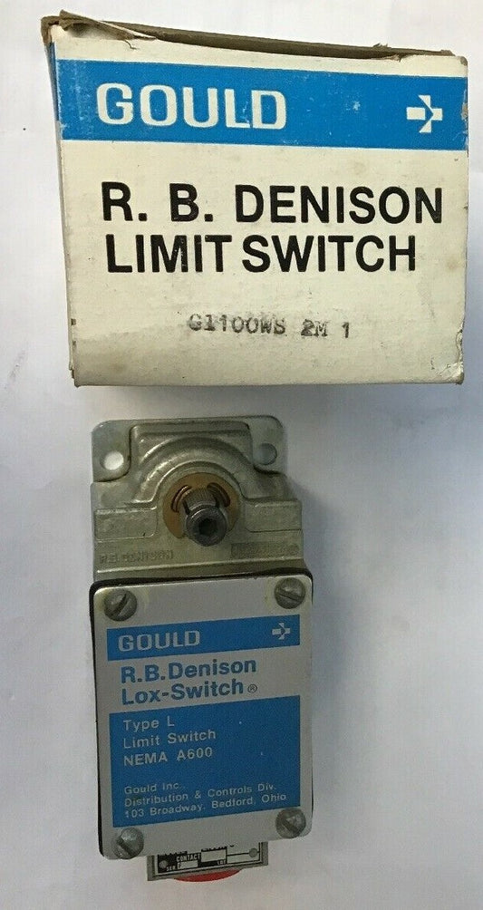 GOULD GL100WS 2M 1  R.B. DENISON LIMIT SWITCH SER.F TYPE L NEMA A6000