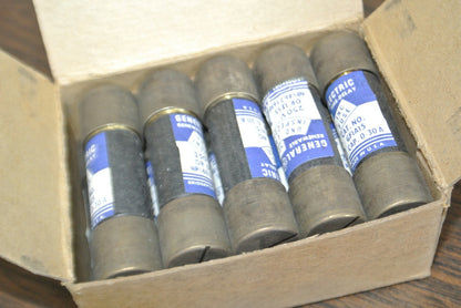 BOX of 10 / GENERAL ELECTRIC GF1A15 RENEWABLE FUSE / 15A / 250V / NEW SURPLUS2