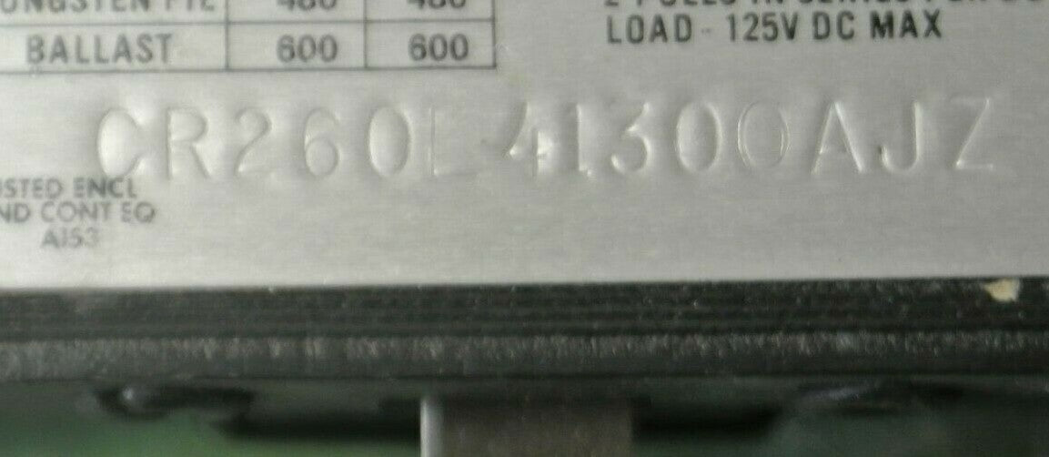 GENERAL ELECTRIC CR260L41300AJZ LIGHTING CONTACTOR / 110-120V COIL1