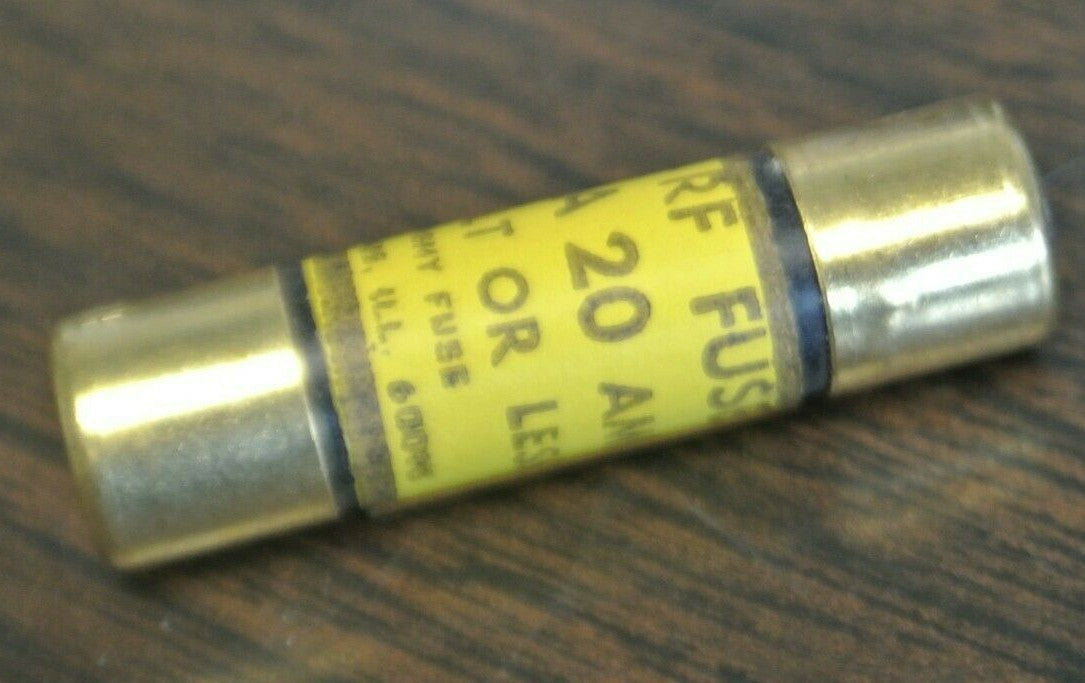 ECONOMY RFA20 TYPE RF FUSE / 20A / 130V / NEW SURPLUS / EACH0