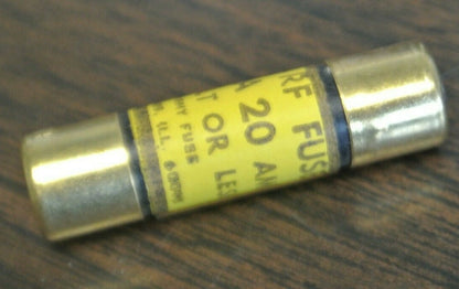 ECONOMY RFA20 TYPE RF FUSE / 20A / 130V / NEW SURPLUS / EACH0