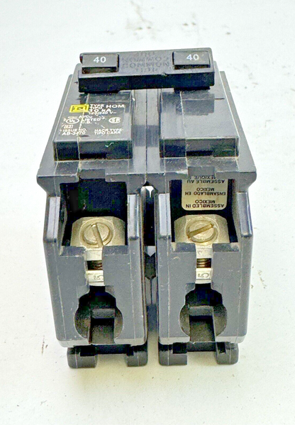 SQUARE D **LOT OF 8** HOM240 - CIRCUIT BREAKERS - 2 POLE/ 40 A/ 240 VAC4