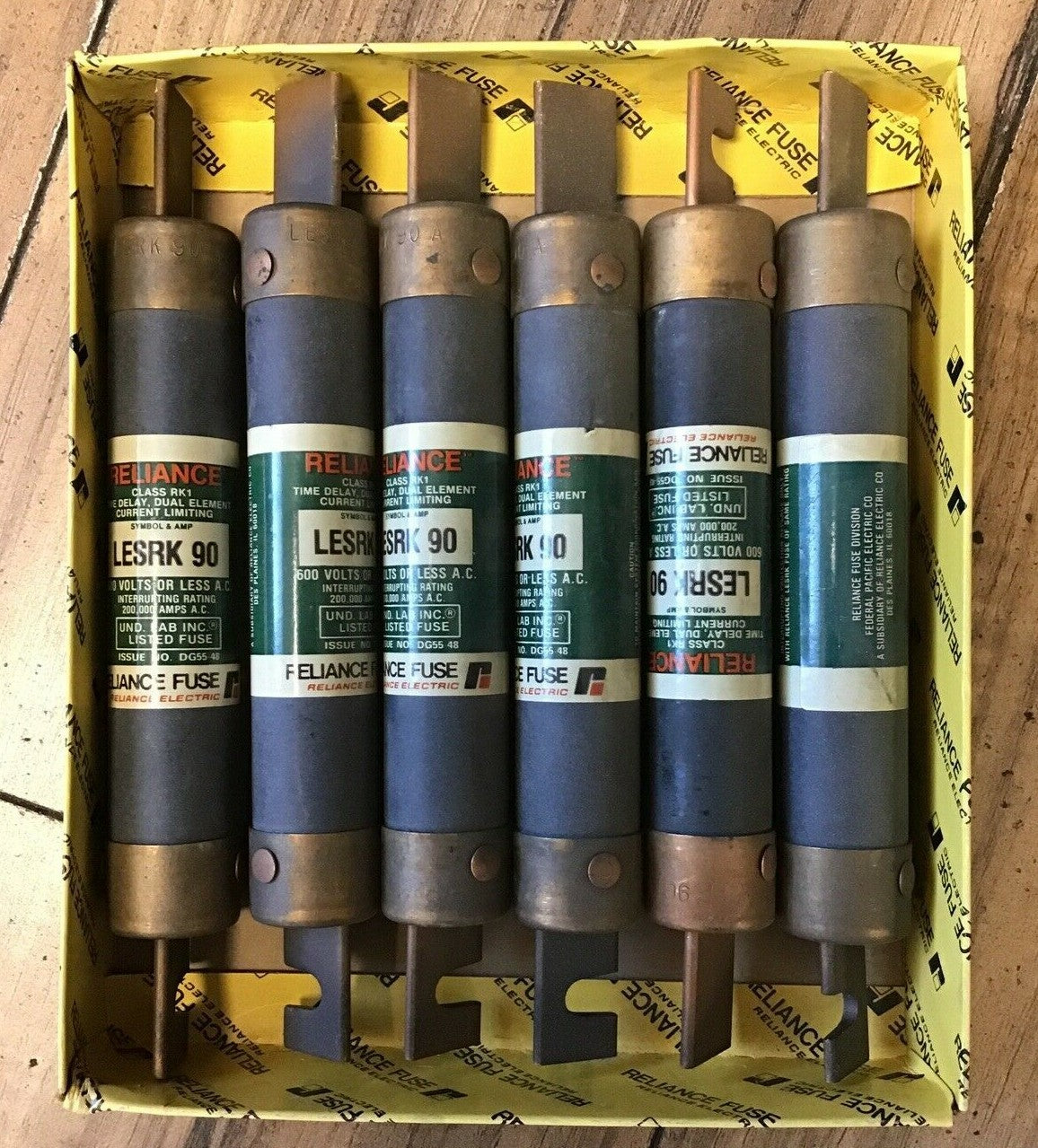 RELIANCE LESRK 90 600V FUSE CLASS RK1 TIME DELAY DUAL ELEMENT***LOTOF6***1