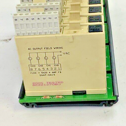 OPTO 22 SNAP8M W/ SNAP-OAC5(8) W/ SNAP B4  8 SLOT MODULE RACK6