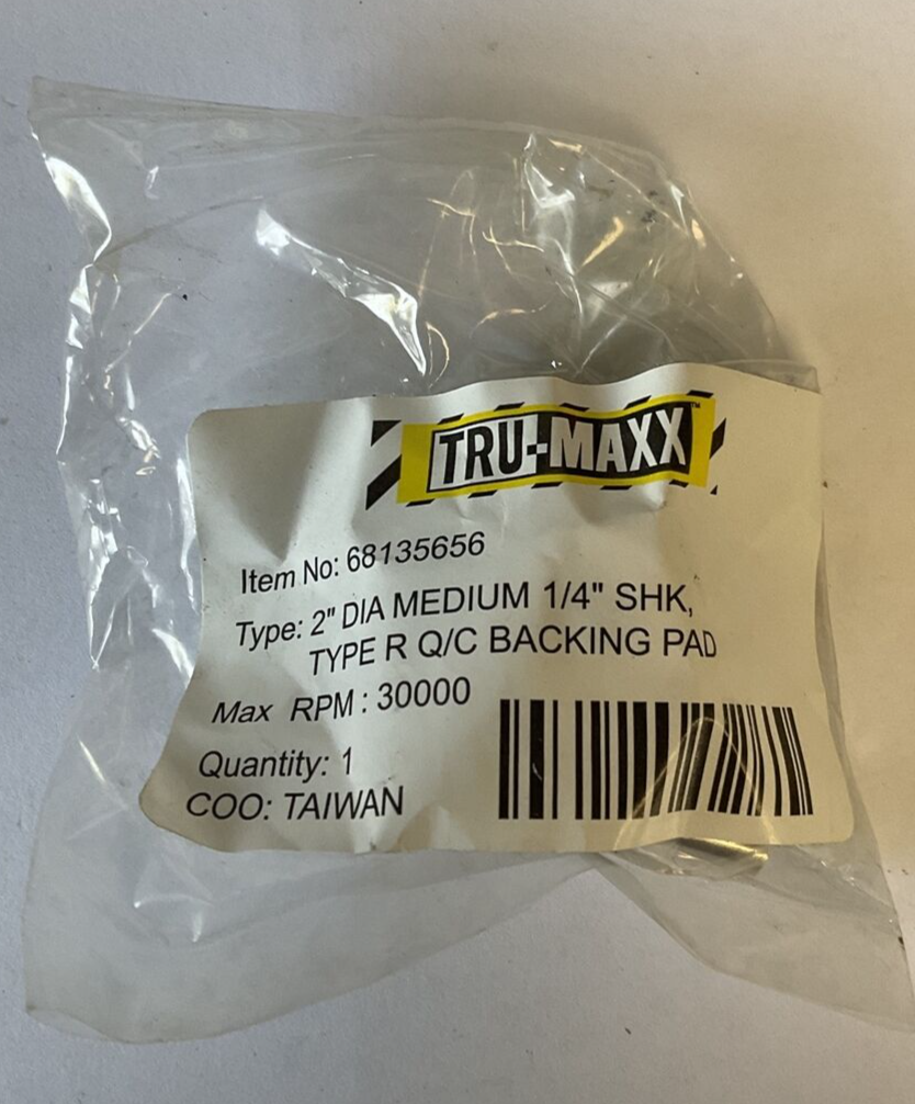 TRU-MAXX 68135656 DISC BACKING PAD 2" RPM30000***LOTOF3***1