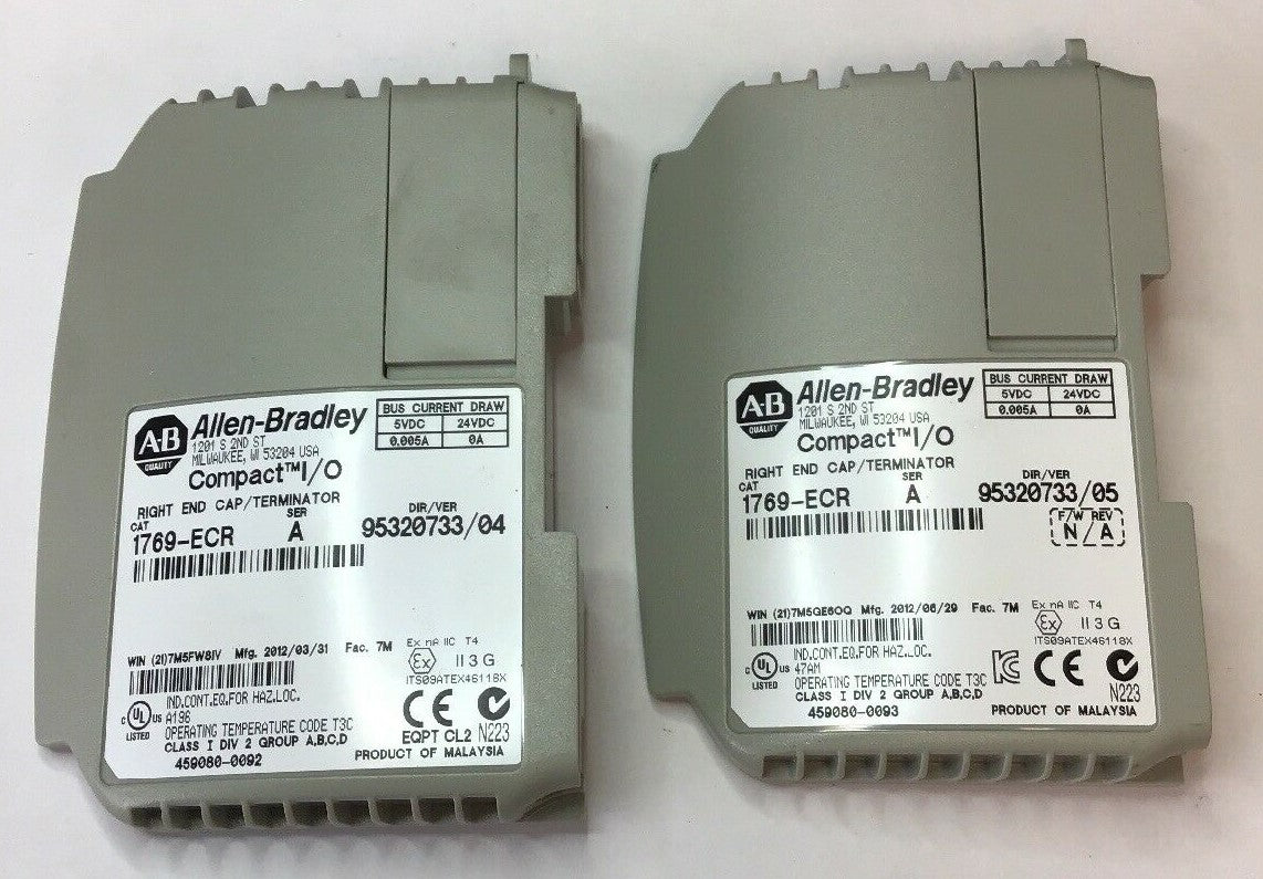 ALLEN BRADLEY 1769-ECR SER.A COMPACT I/O RIGHT END CAP/TERM. 24VDC***LOTOF2***0