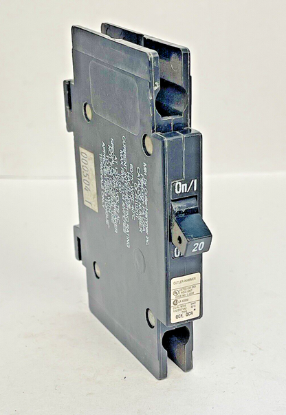 CUTLER-HAMMER - QCR1020T -1 POLE, 20 A, 120/240V CIRCUIT BREAKER - NEW OLD STOCK0