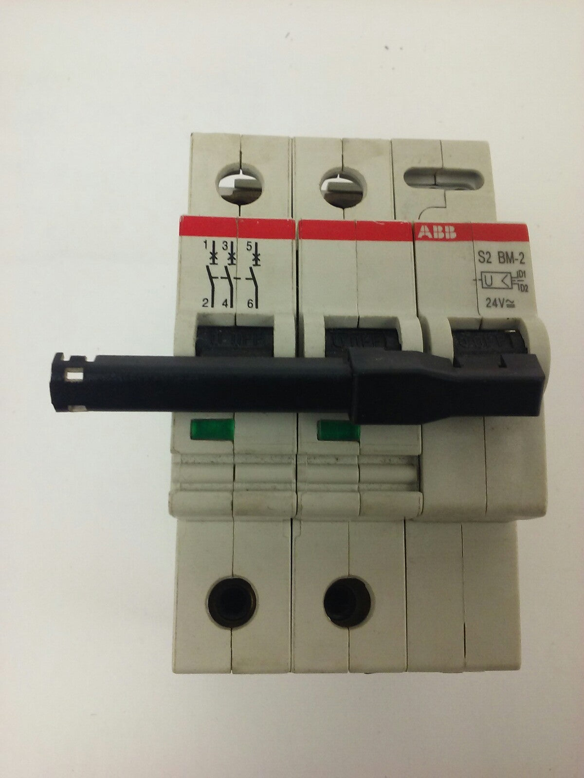 ABB, S2 BM-2, CIRCUIT BREAKER, K 20M, 3 POLE, 24V, 20A,S2BM2, NEW, NO SCREWS0