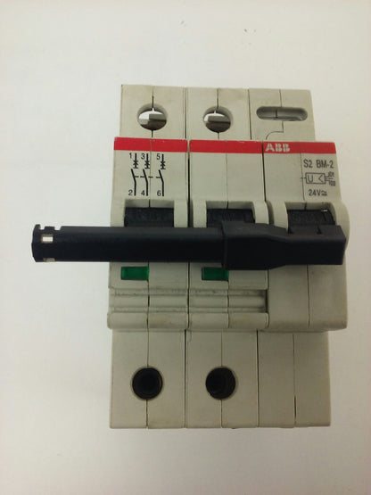 ABB, S2 BM-2, CIRCUIT BREAKER, K 20M, 3 POLE, 24V, 20A,S2BM2, NEW, NO SCREWS0