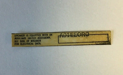 ITE A01EEORO AUXILIARY SWITCH 5A 250VAC FOR EE/EH/EF1