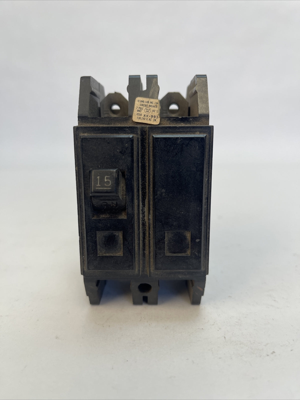 CUTLER HAMMER / WESTINGHOUSE QCL2015 CIRCUIT BREAKER 15AMP 2POLE 120/240VAC0