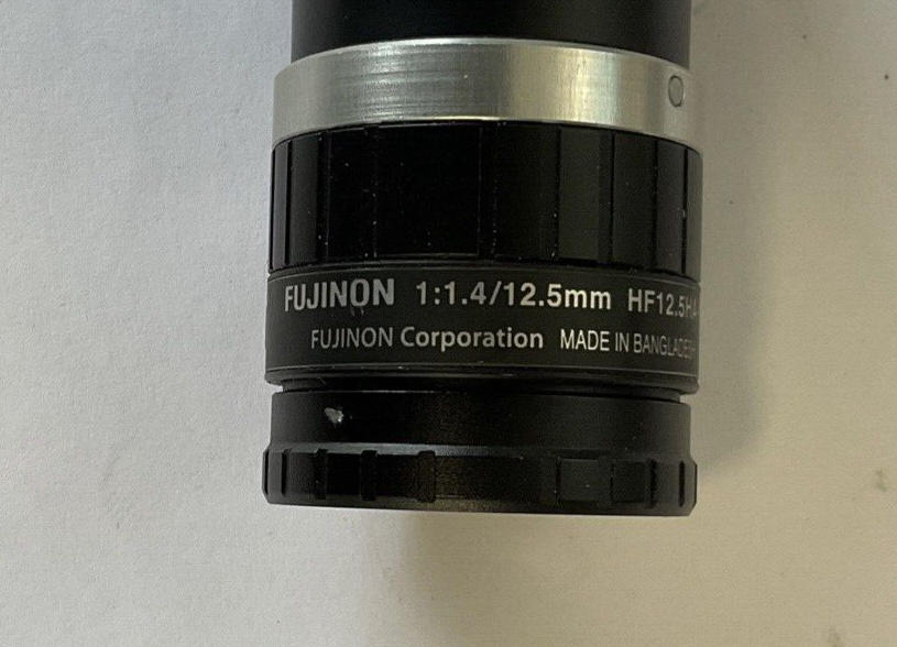 SONY XC-56 INDUSTRIAL CAMERA 15VDC W/FUJITRON HF12.5HA-1B LENS5