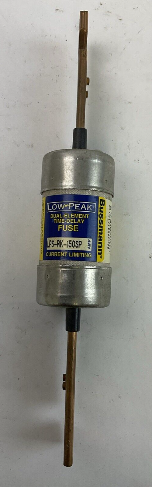 BUSSMANN LPS-RK-150SP LOW-PEAK DUAL-ELEMENT TIME DELAY FUSE 600VAC 300VDC 150AMP0