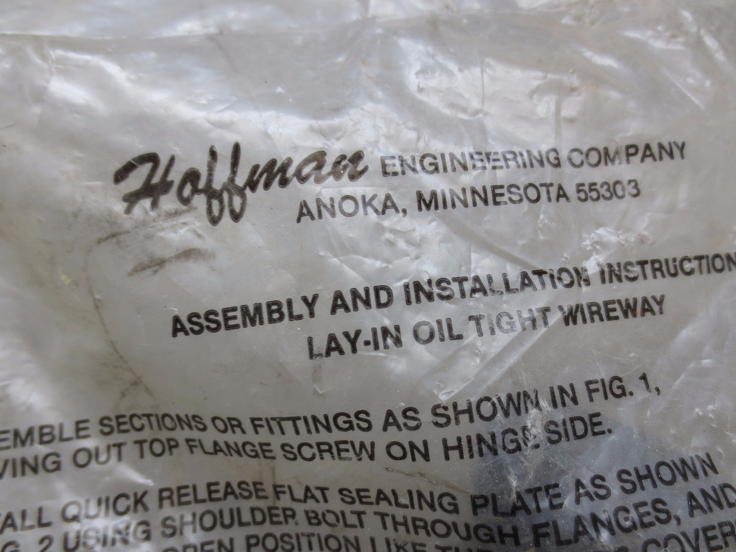 HOFFMAN 88LSGQR WIREWAY SEAL PLATE KIT - NEW SURPLUS, OLD STOCK2