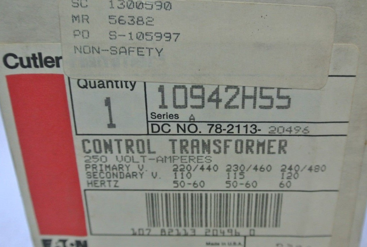 CUTLER-HAMMER 10942H55 / HEVI-DUTY 42G7 CONTROL TRANSFORMER 250KVA - NEW SURPLUS4