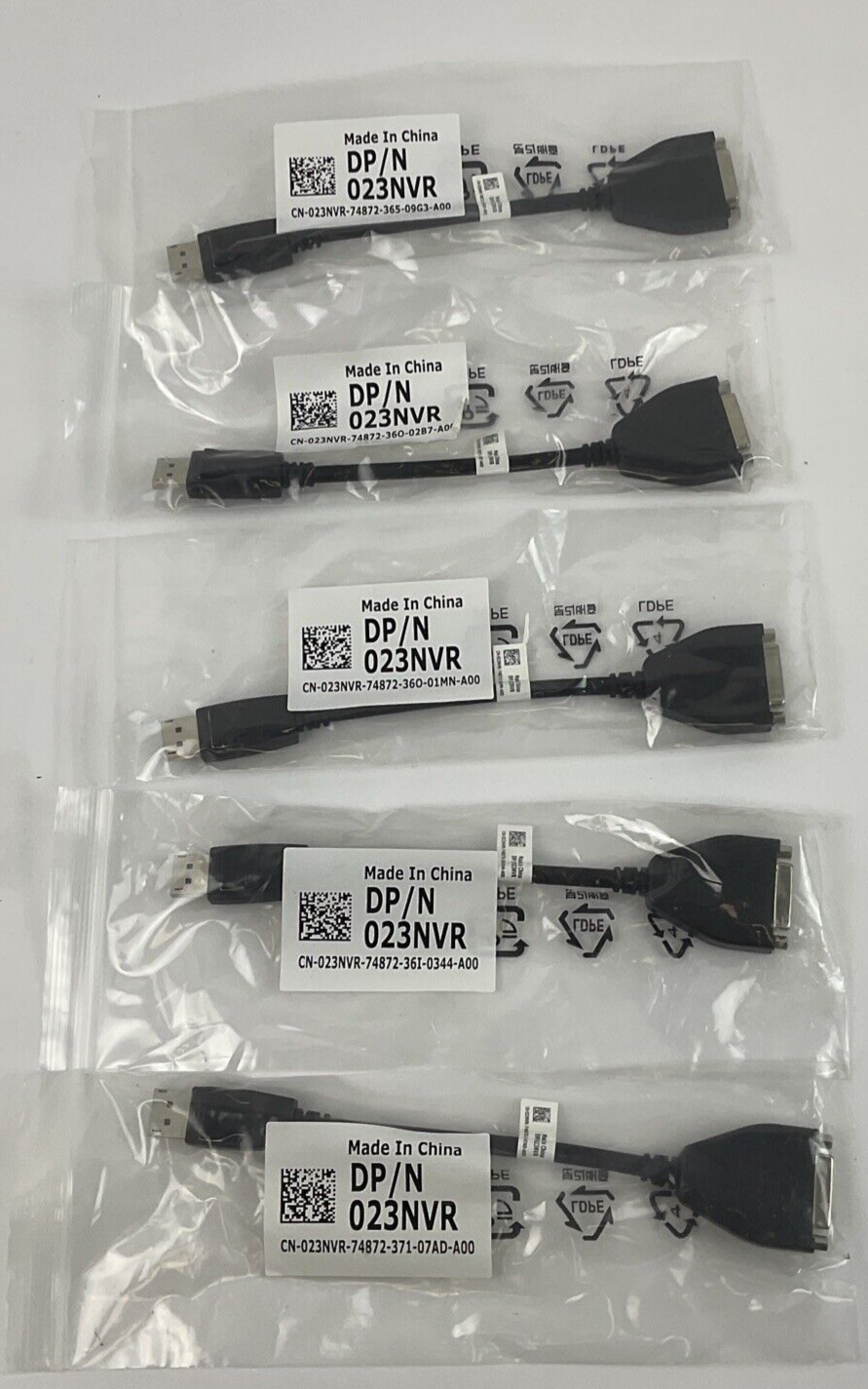 DELL DP/N023NVR DVI VIDEO DONGLE ADAPTER CABLE ***LOTOF5***0