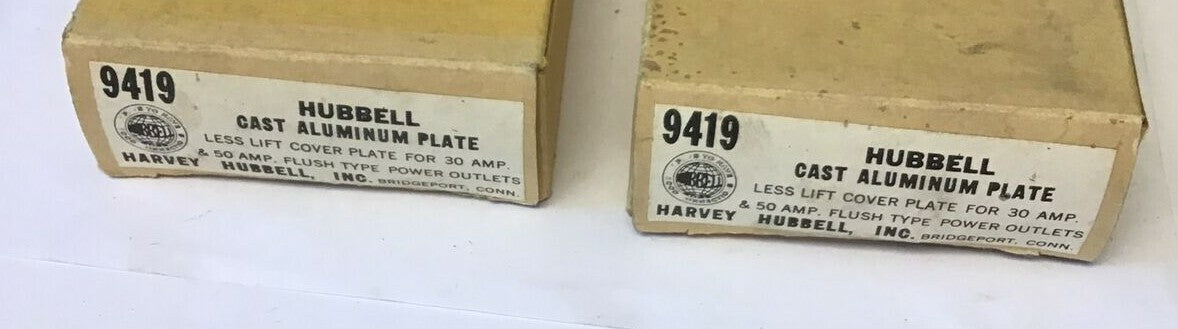 HUBBELL 9419 CAST ALUMINUM PLATE ***LOTOF2***1