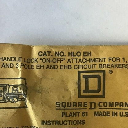 SQUARE D HLO EH HANDLE LOCK "ON-FF" ATTACHMENT ***LOTOF6***2