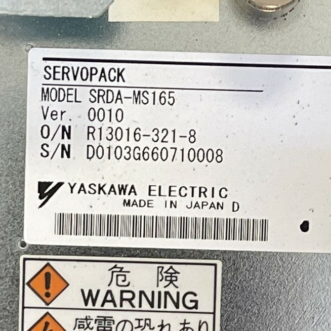 YASKAWA JZRCR-YSV06-11 SERVOPACK SRDA-MS1652