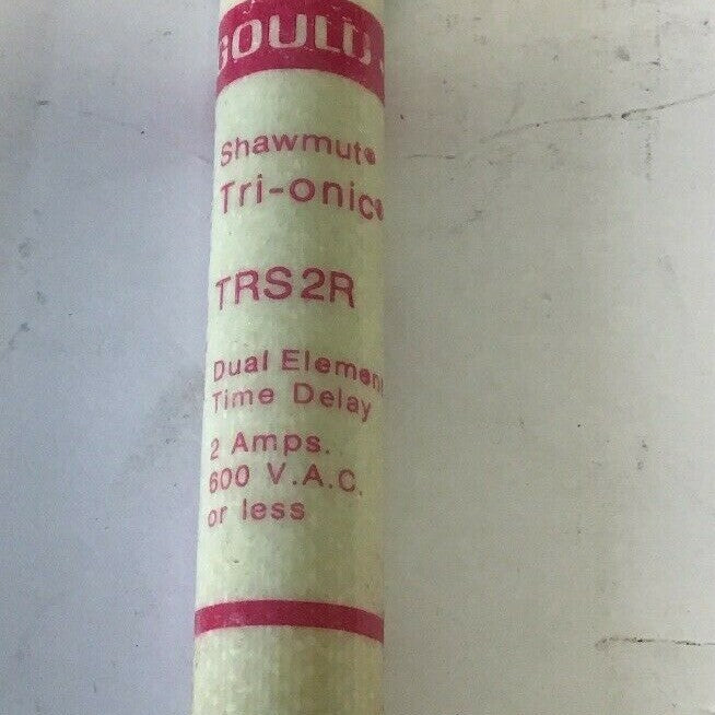 GOULD SHAWMUT TRS2R 2AMP TRI-ONIC 600VDC/600VAC TIME DELAY FUSE***LOTOF10***2