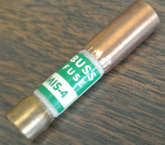 BUSS MIS-4 NON-TIME-DELAY PIN-INDICATING SUPPLEMENTAL FUSE 4A, 600V NEW SURPLUS0