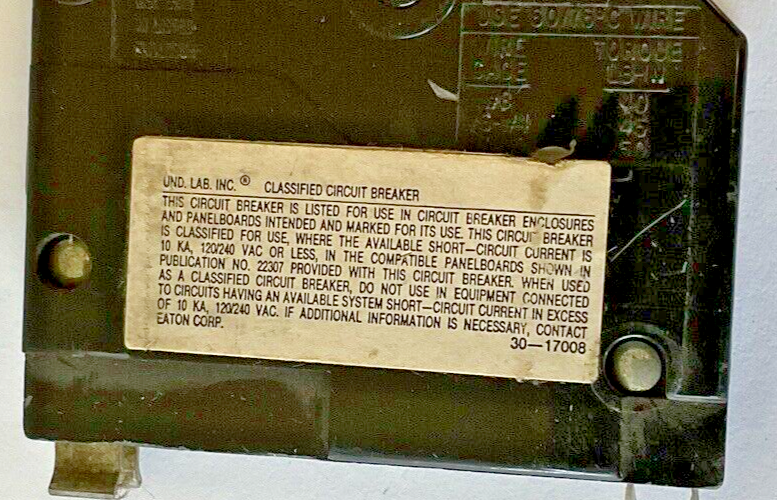 EATON CHQ1045 CIRCUIT BREAKER 45A 120/240VAC 1POLE4