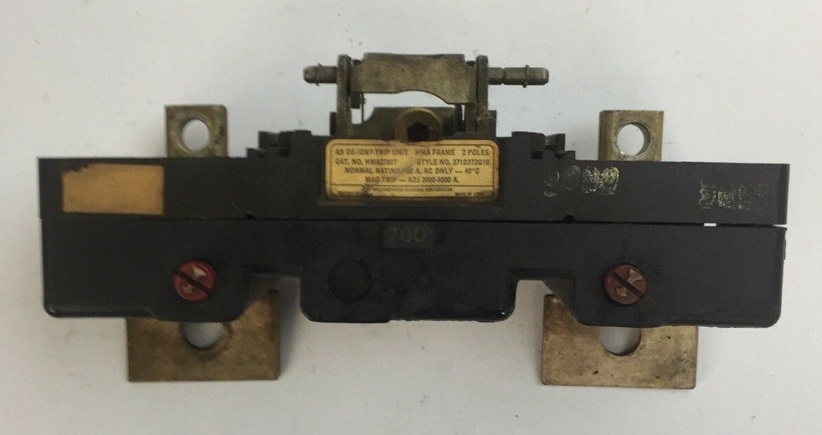 WESTINGHOUSE HMA2700T AB DE-ION TRIP UNIT 2POLE 700AMP 371D373G100