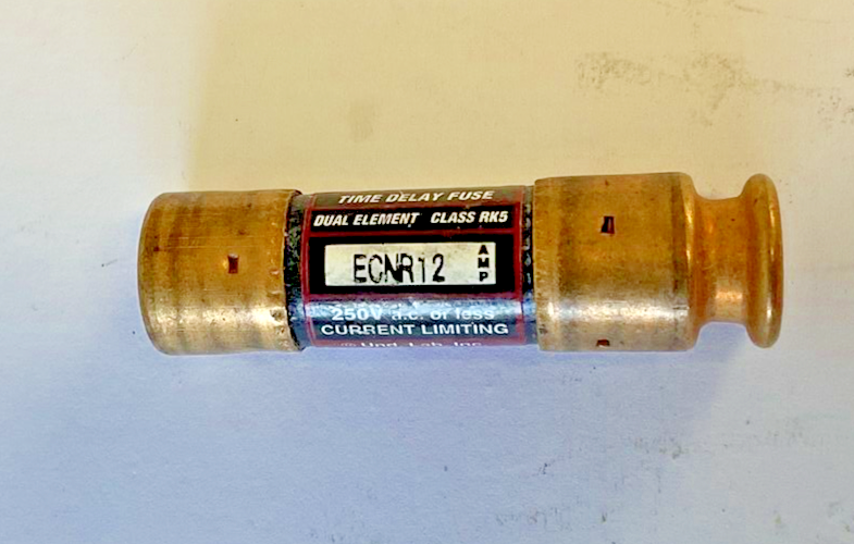 BUSSMANN ECNR12 BULLET FUSE 250VAC 12AMP RK5***LOTOF9****2