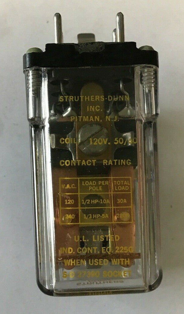 STRUTHERS-DUNN 219BBXP CONT. DPDT x 2 N.O. 120V 60CY5