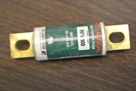 RELIANCE RFV100 RECTIFIER FUSES / 500V / 100A / NEW SURPLUS / EACH0
