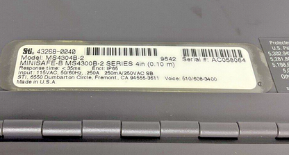 STI 43268-0040 LIGHT CURTAIN CONTROLLER MS4304B-2 115VAC 50/60HZ .250A7