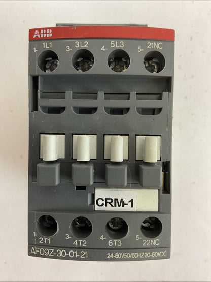 ABB AF09Z-30-01-21 CONTACTOR 600VAC 25A 3PH 7.5HP 24-60V 50/60HZ 20-60VDC0