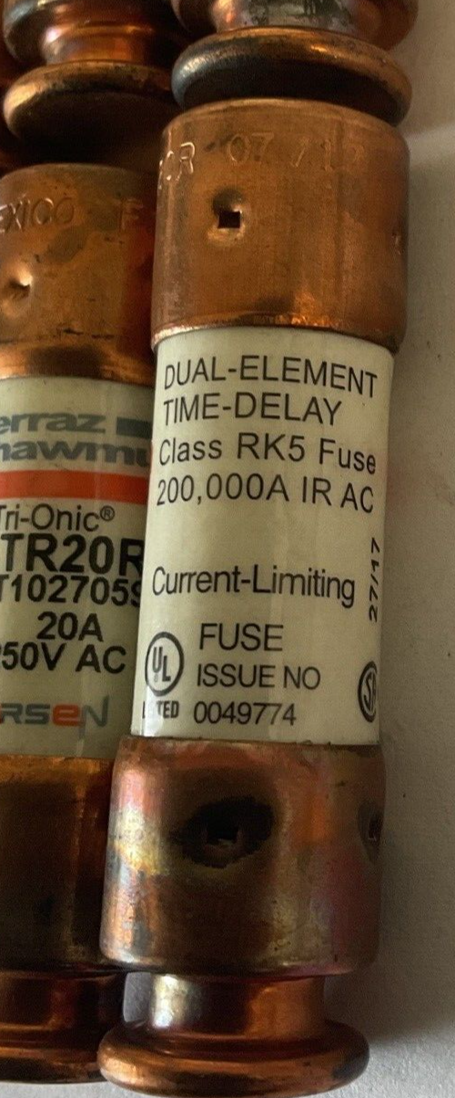 FERRAZ SHAWMUT TR20R 20A 250VAC  RK5****LOTOF18****2