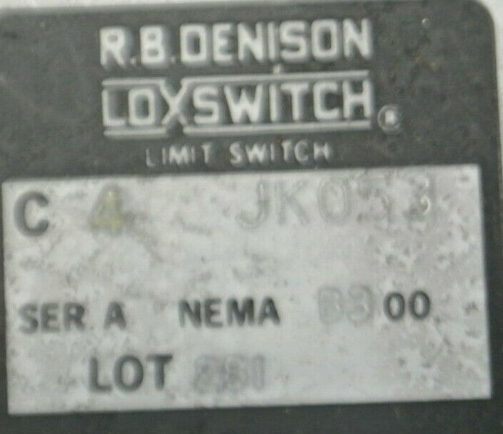 GOULD / R.B. DENISON C4-JK053 LIMIT SWITCH / NEW SURPLUS / C4JK0531
