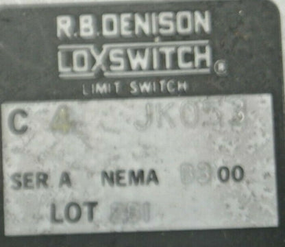 GOULD / R.B. DENISON C4-JK053 LIMIT SWITCH / NEW SURPLUS / C4JK0531