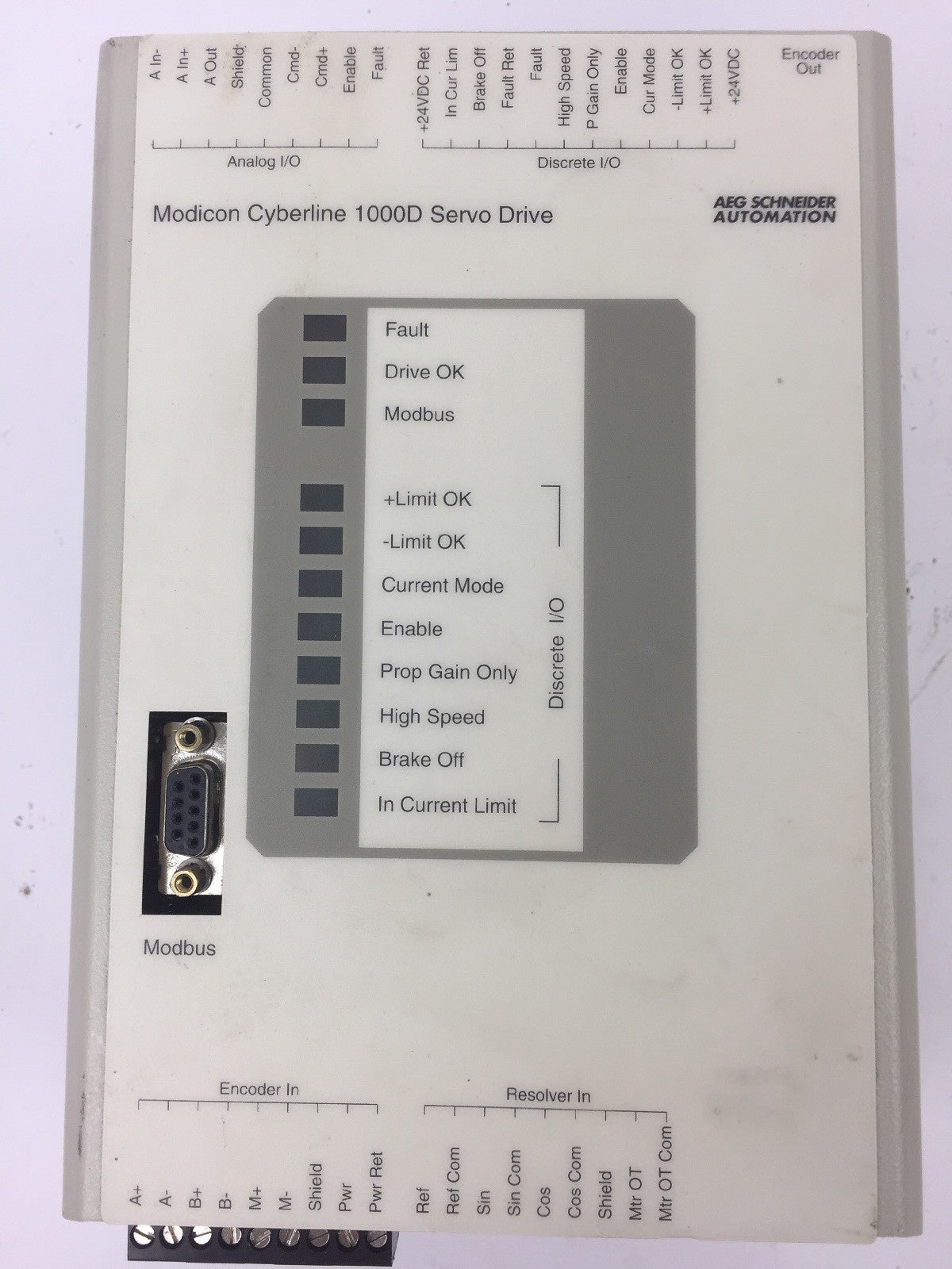MODICON DR-D020-001 CYBERLINE 1000D SERVO DRIVE 0