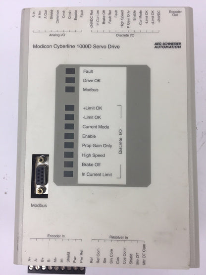 MODICON DR-D020-001 CYBERLINE 1000D SERVO DRIVE 0