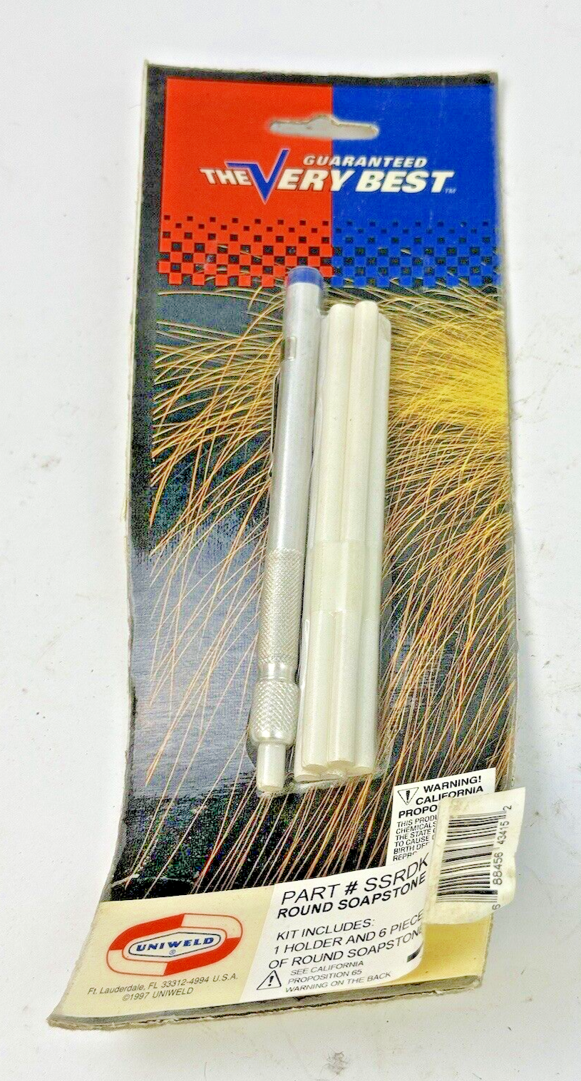 UNIWELD - SSRDK - ROUND SOAPSTONE KIT - 1 HOLDER AND 6 PIECES OF ROUND SOAPSTONE1