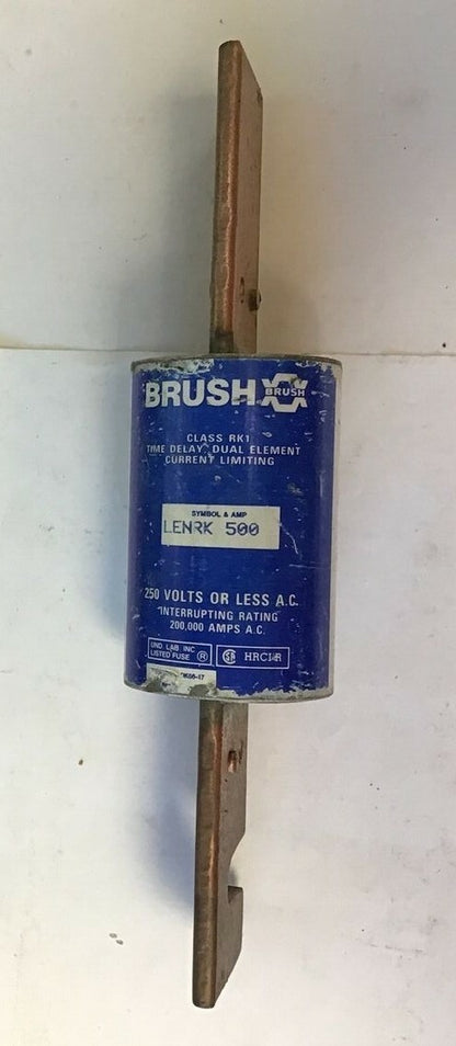 BRUSH LENRK 500 TIME DELAY FUSE CLASS RK1 250VAC0