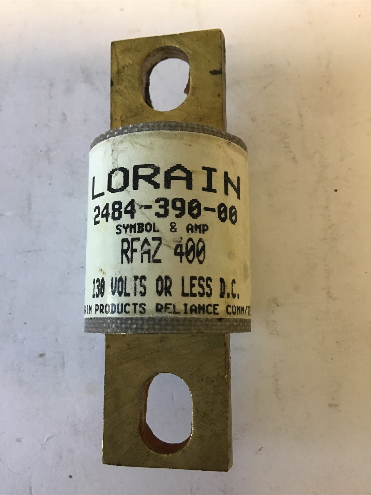 LORAIN/RELIANCE RFAZ400 130VDC FUSE 2484-390-00 ****LOTOF3****1