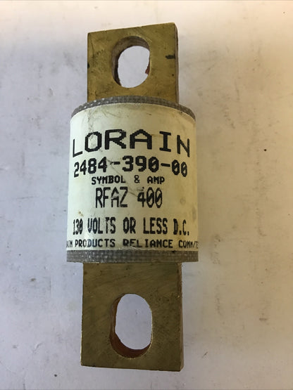 LORAIN/RELIANCE RFAZ400 130VDC FUSE 2484-390-00 ****LOTOF3****1