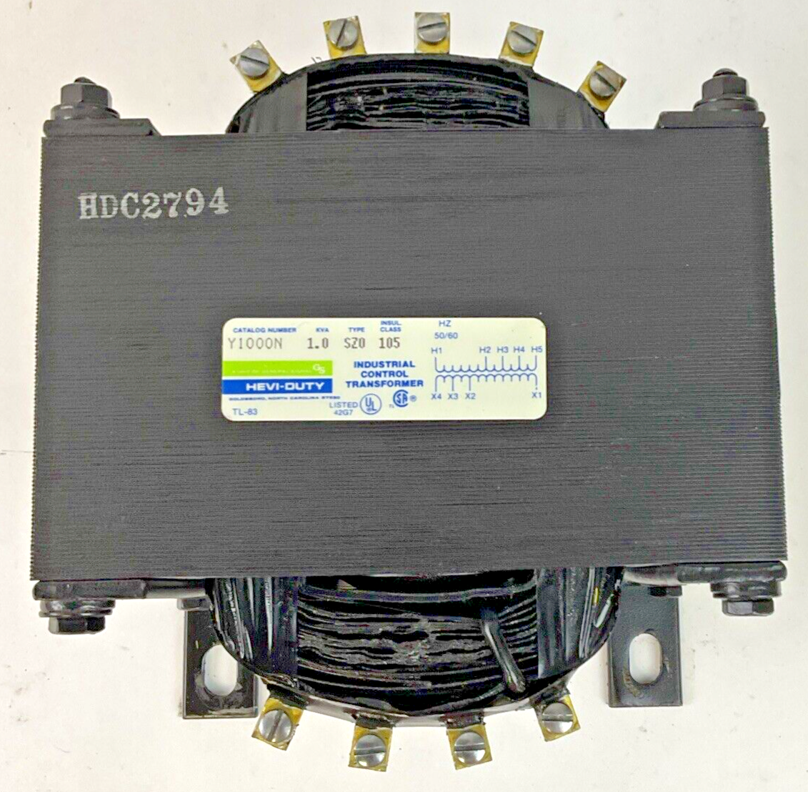 HEVI-DUTY Y1000N TRANSFORMER 1KVA SZ0 50/60HZ0