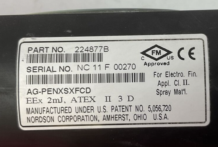 NORDSON 224877B VERSA-SPRAY II POWDER COATING GUN1
