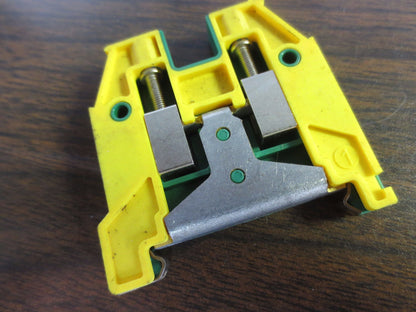 ALLEN-BRADLEY 1492-WG6 GROUNDING TERMINAL BLOCKS - GREEN/YELLOW - LOT of 91
