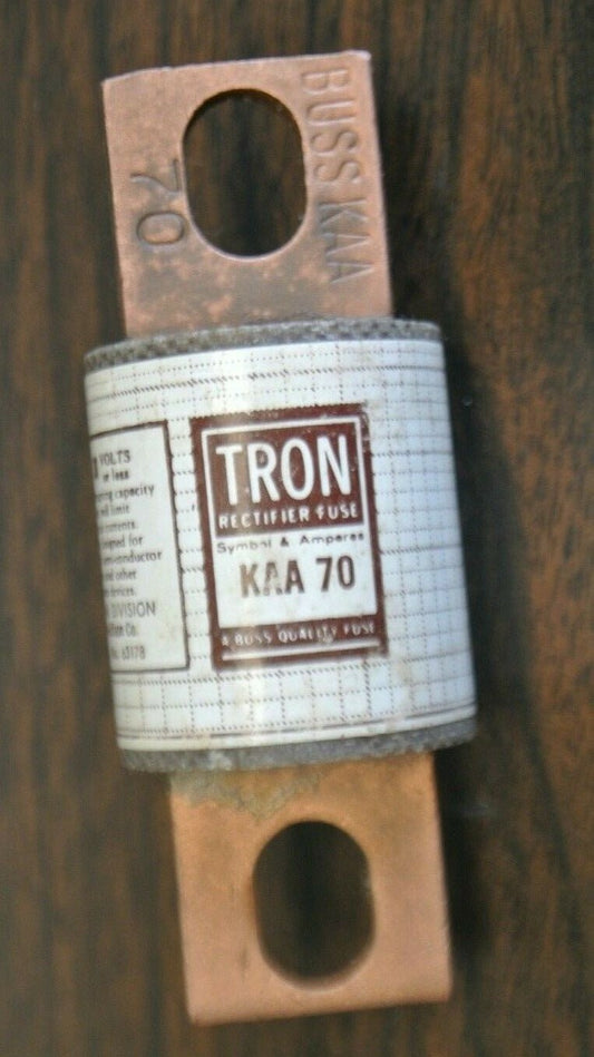 BUSSMANN / TRON KAA70 RECTIFIER FUSES / 130V / 70A / NEW SURPLUS / EACH0