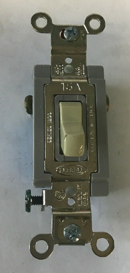 HUBBELL HBL1203I SWITCH IVORY SER 1200 3WAY  TOGGLE 15A 120/277VAC***LOTOF2***2
